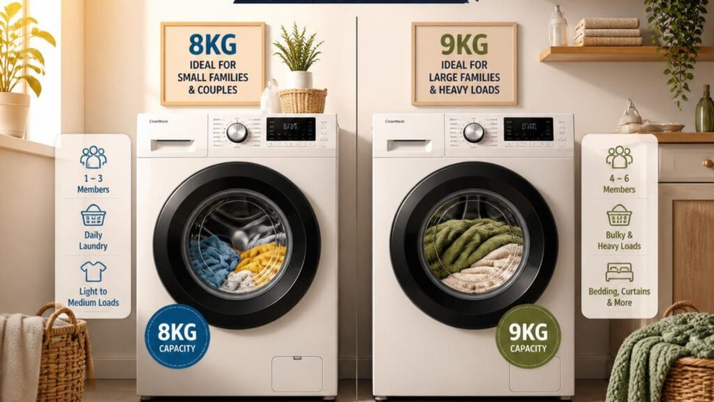 8 kg vs 9 kg Washing Machine