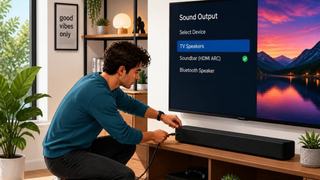 Connect a Soundbar to a Smart TV
