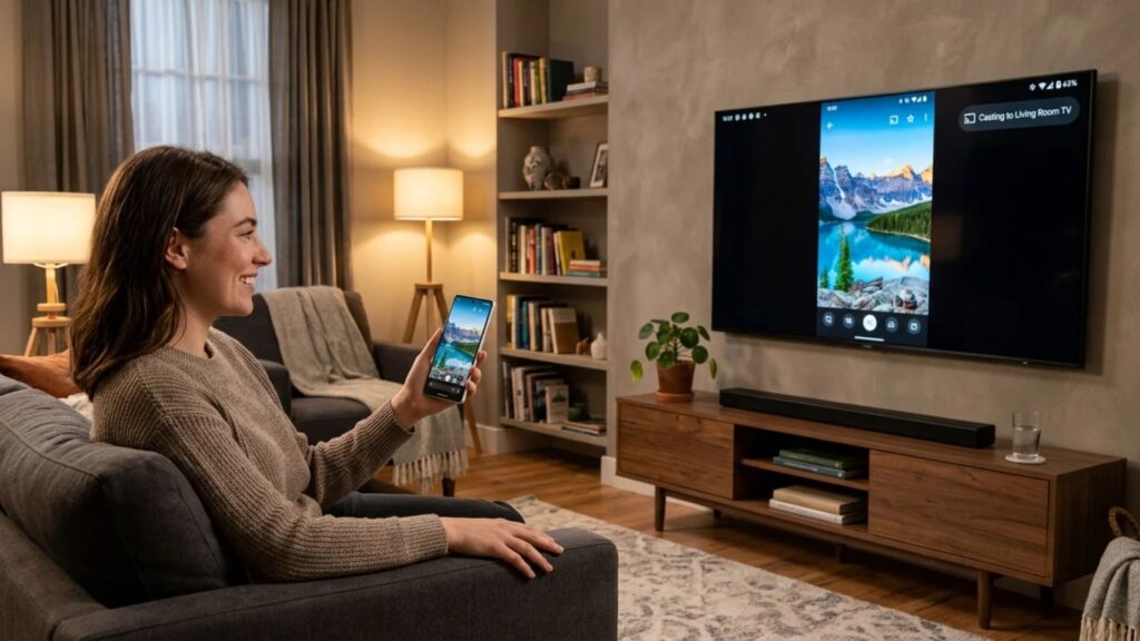 Mirror Your Smartphone Screen to a Smart TV